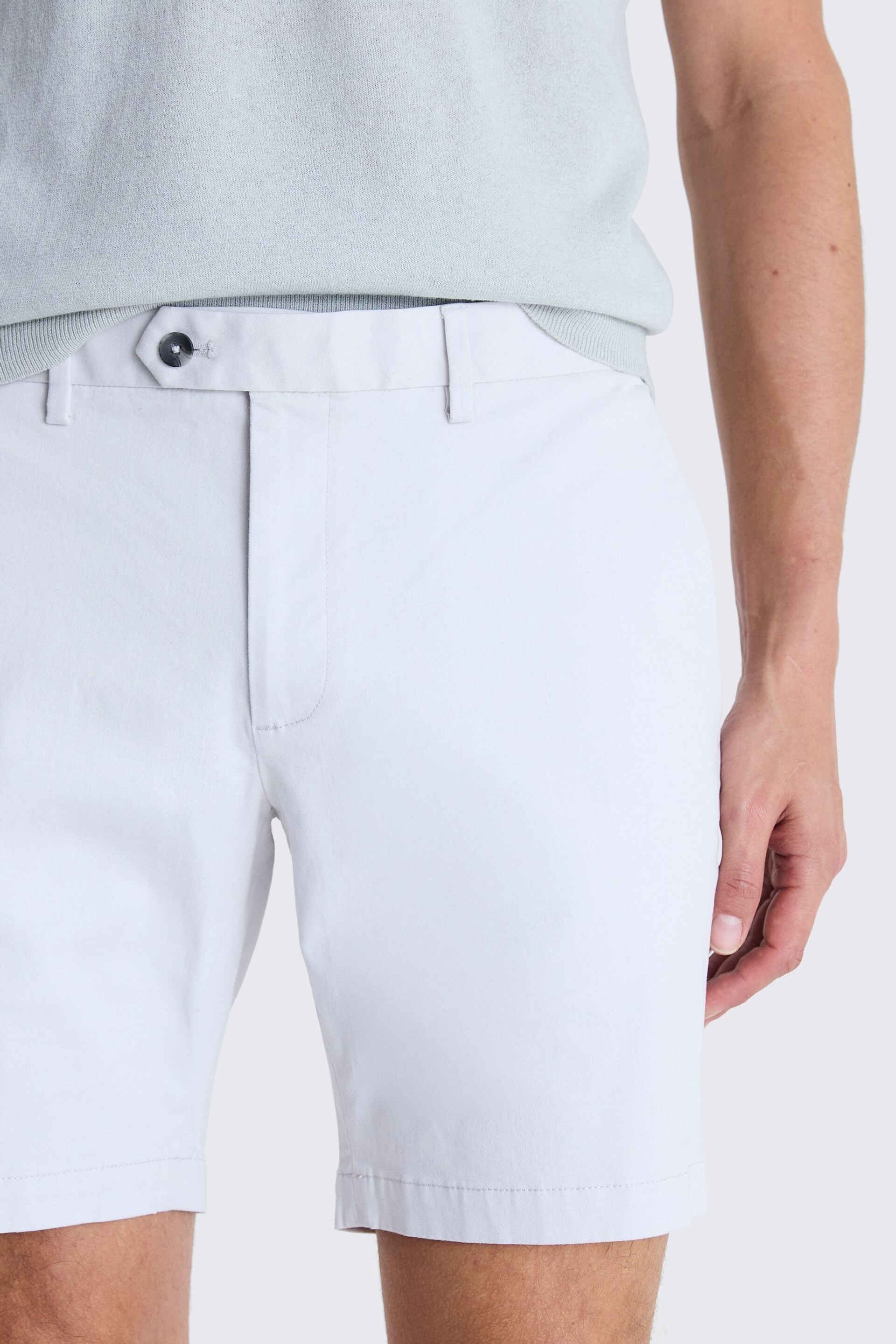 MOSS Grey Slim Fit Chino Shorts - Image 3 of 3