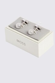 MOSS Grey Sphere Cufflinks - Image 2 of 2