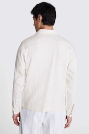 MOSS White Textured Chore Overshirt - Image 3 of 6