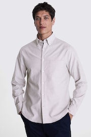 MOSS White/Grey Washed Oxford Shirt - Image 1 of 5