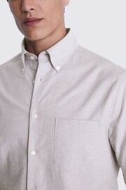 MOSS White/Grey Washed Oxford Shirt - Image 3 of 5