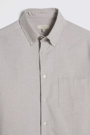 MOSS White/Grey Washed Oxford Shirt - Image 5 of 5