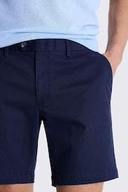 MOSS Blue Slim Fit Stretch Chino Shorts - Image 3 of 3