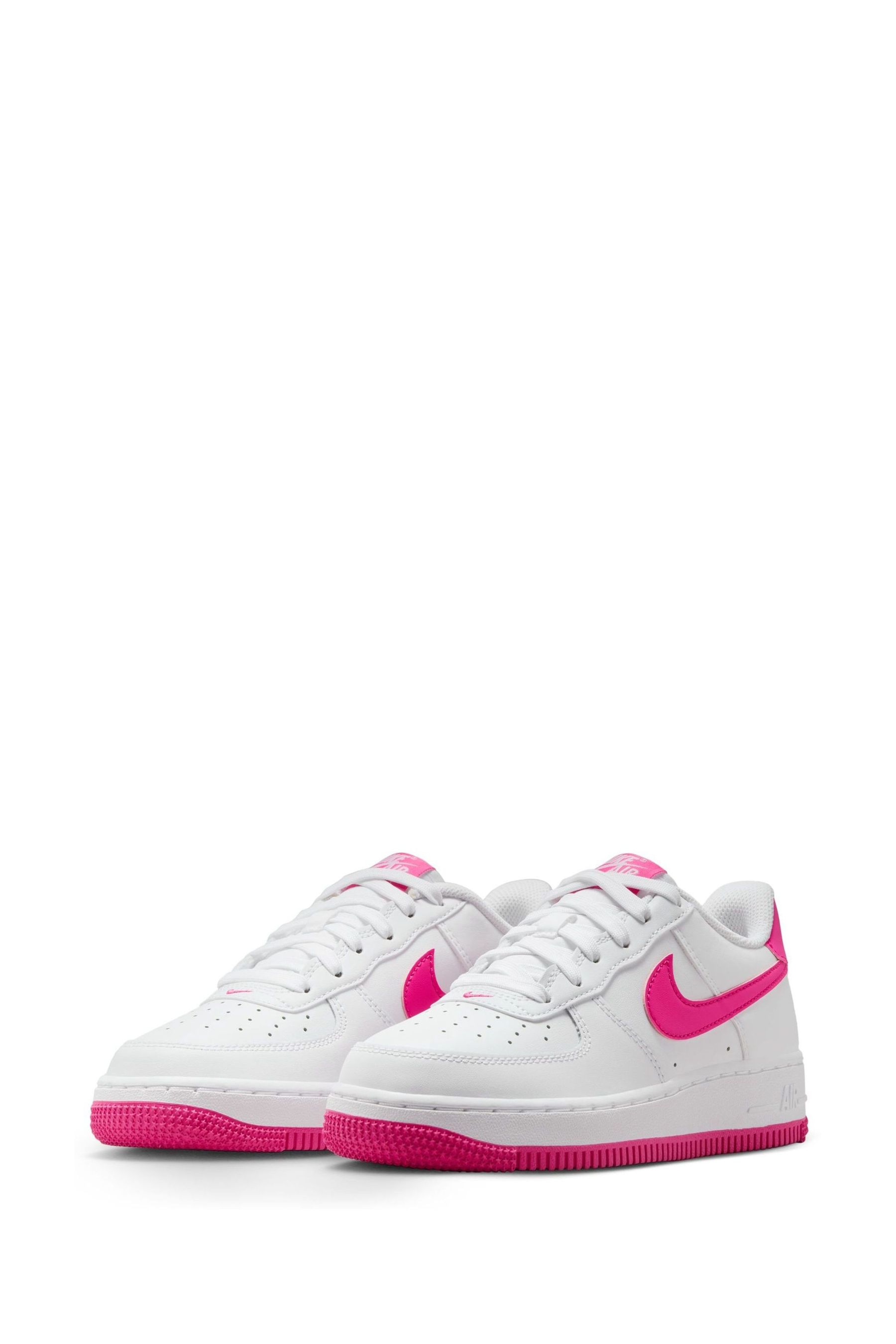 White and pink air force 1 junior outlet