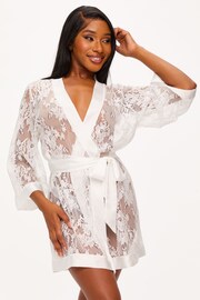 Ann Summers White Enlightening Lace Robe - Image 1 of 5