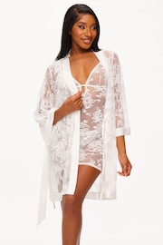 Ann Summers White Enlightening Lace Robe - Image 4 of 5