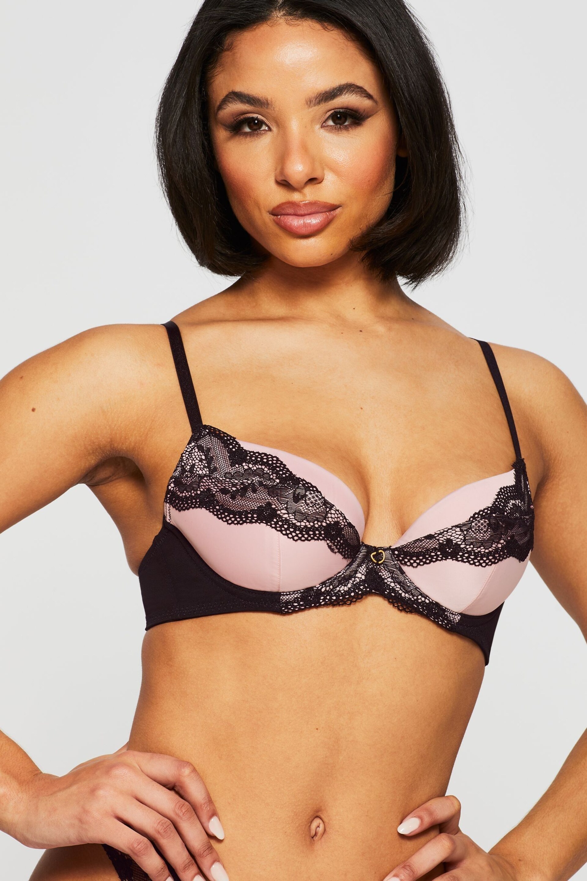 Ann Summers Pink Infatuation Padded Plunge Bra - Image 1 of 1