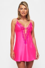 Ann Summers Pink Cherryann Satin Slip Chemise - Image 1 of 5