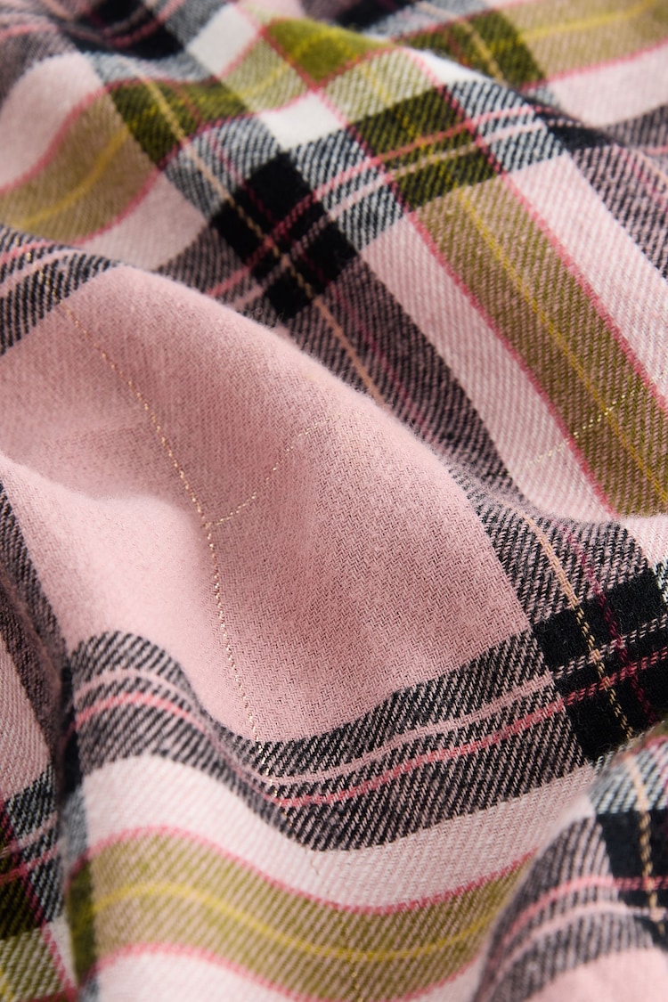 Pink Check Flannel Button Through Pyjamas - Image 9 of 9