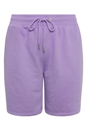 Yours Curve Purple Elasticated Jogger Shorts - Image 5 of 5