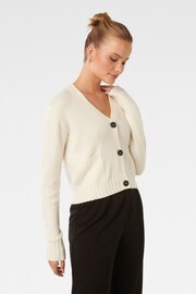 Forever New White Alice Button Through Cardigan - Image 4 of 5