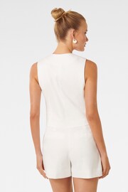 Forever New White Linen Blend Alice Waistcoat - Image 7 of 8