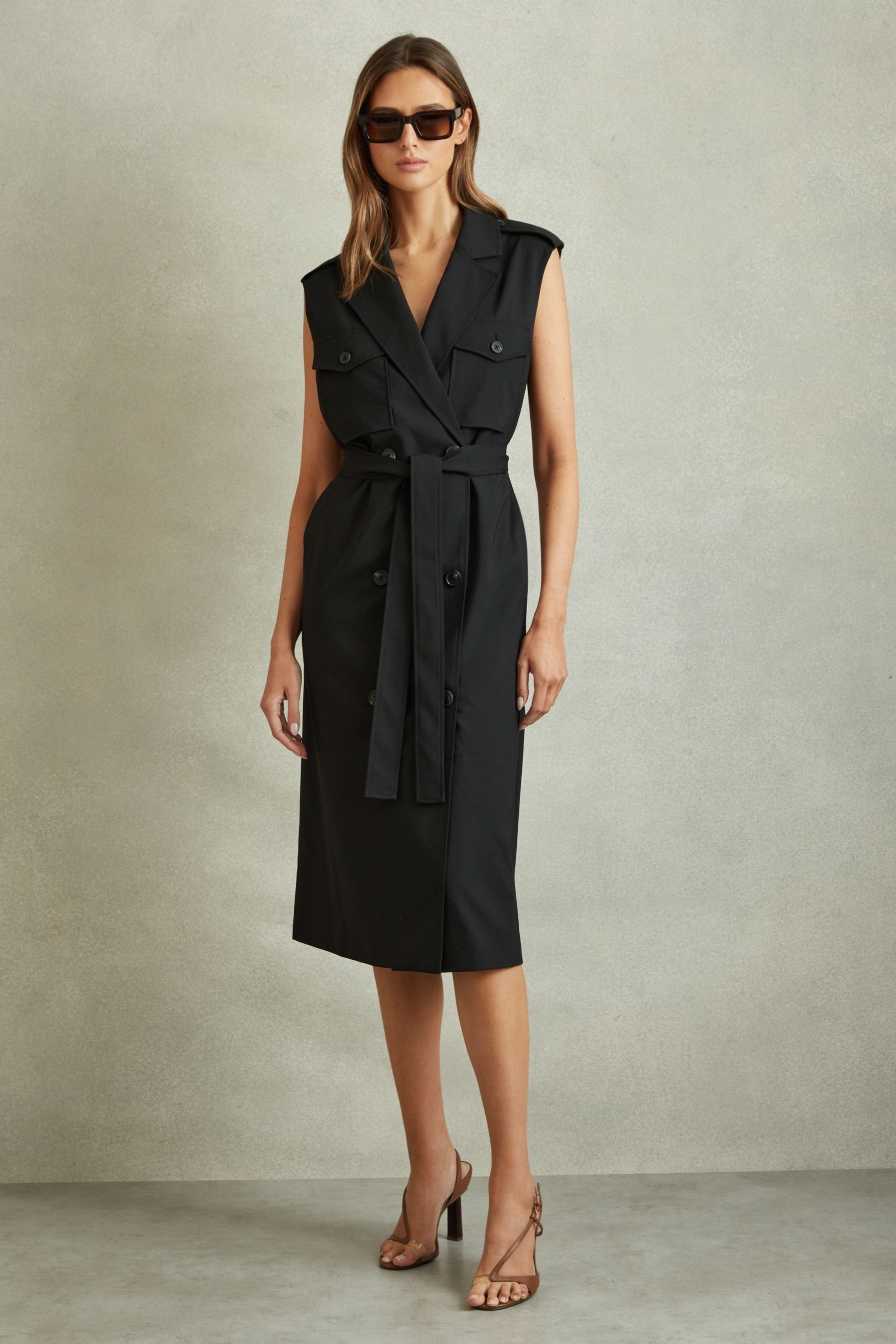 Double breasted sheath dress shop
