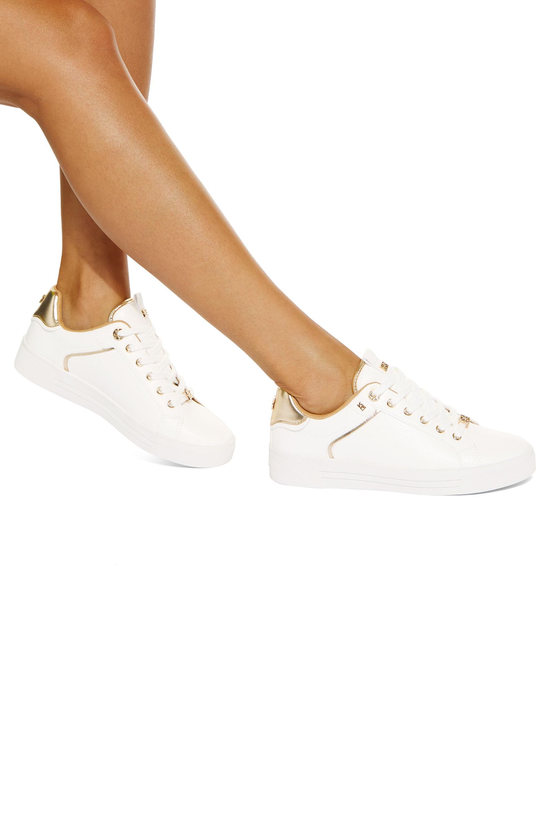 Kurt geiger metallic trainers top