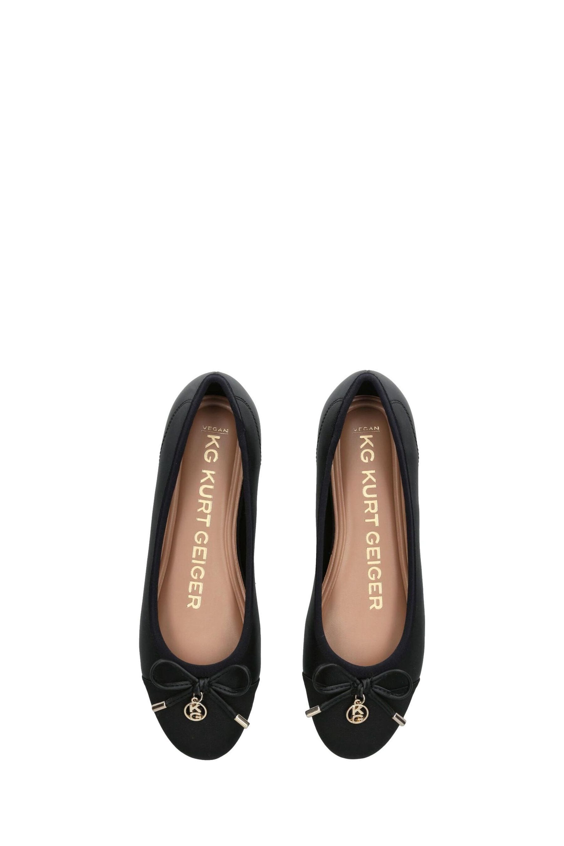 Kurt geiger flat black shoes online