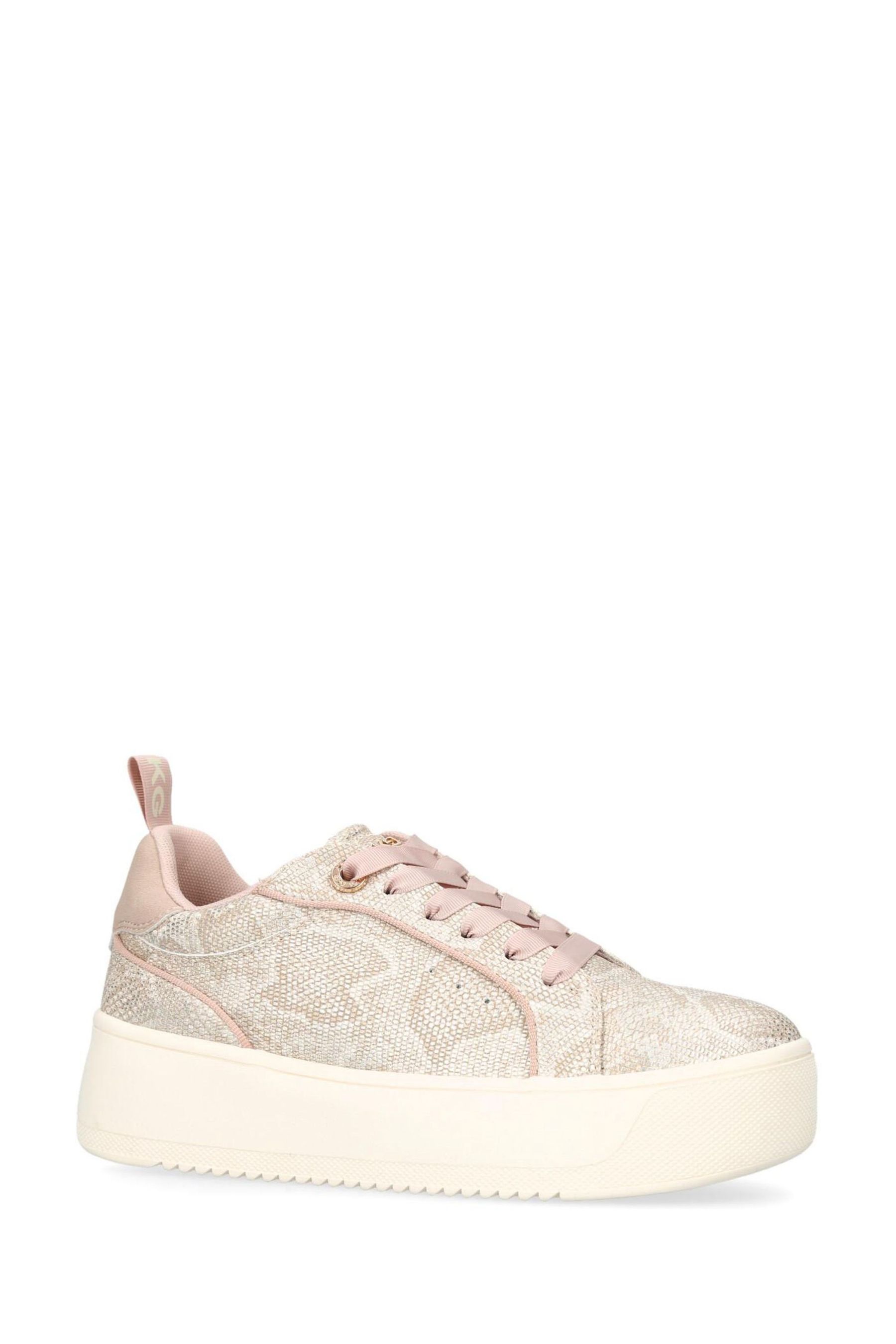 Kurt geiger rose gold trainers hotsell