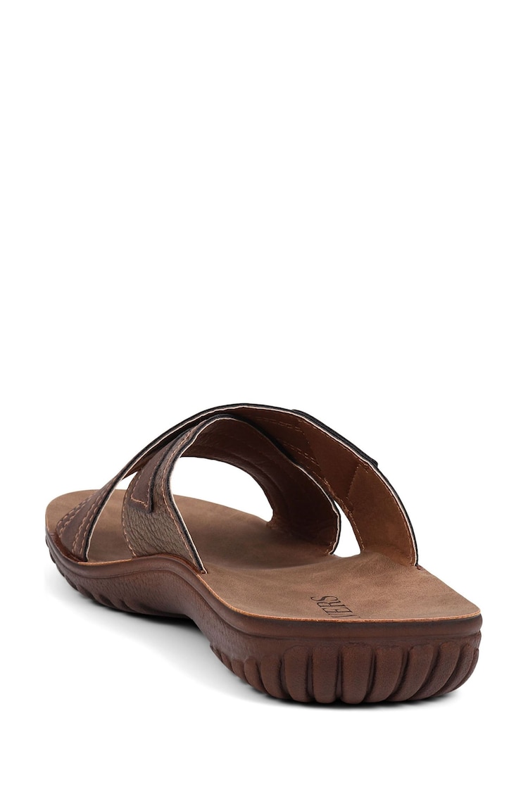 Pavers Brown Pavers Cross Strap Mule Sliders - Image 5 of 5