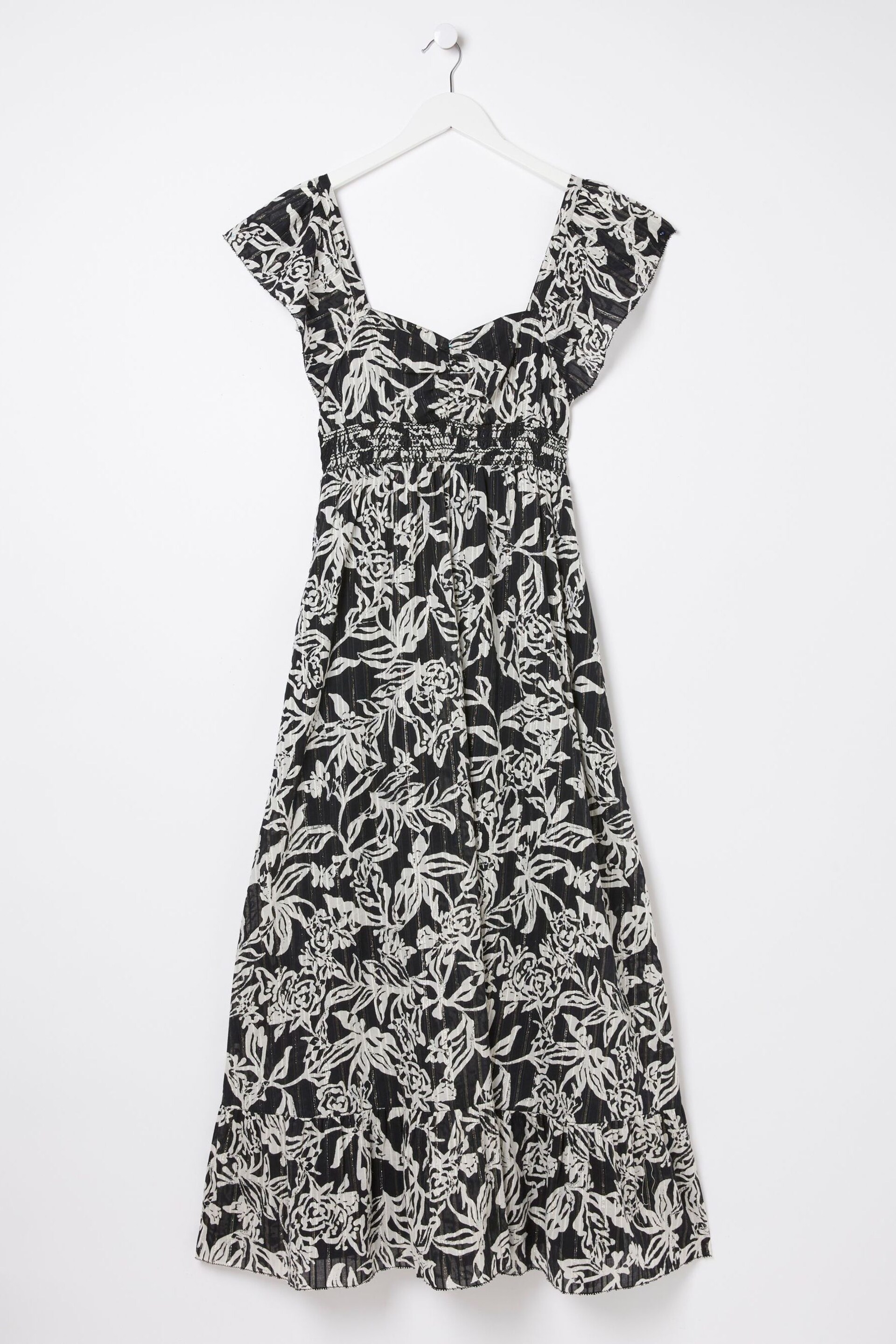 FatFace Black Dahlia Botanical Midi Dress - Image 5 of 5