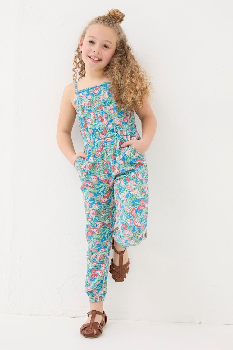 FatFace Blue Paisley Print Jumpsuit - Image 1 of 4