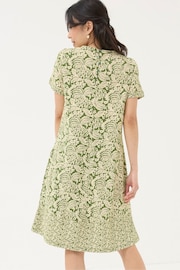FatFace Green Simone Damask Floral Jersey Dress - Image 2 of 6