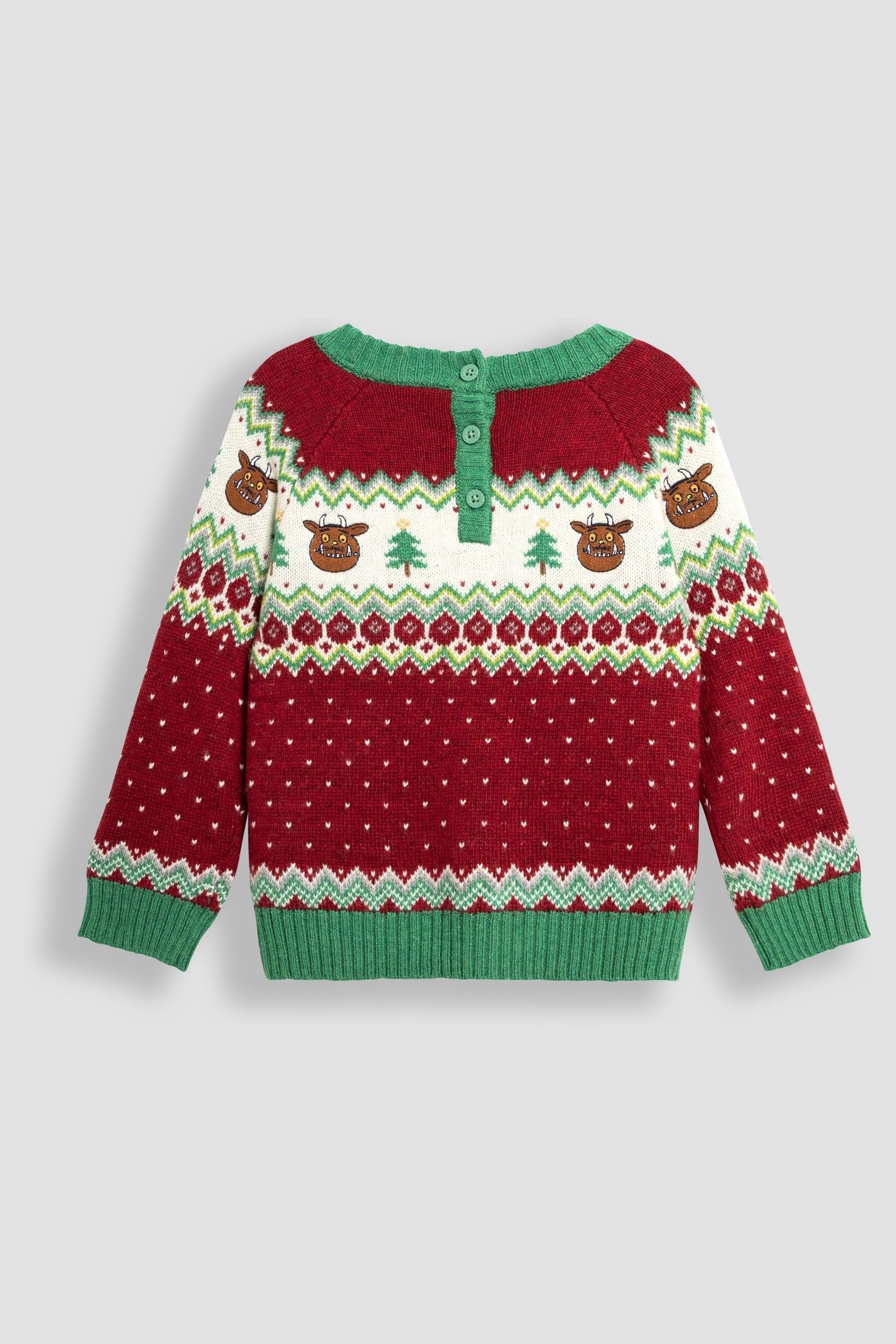 Buy JoJo Maman Bebe Red The Gruffalo Christmas Fairisle Jumper from Next Luxembourg