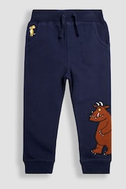 JoJo Maman Bébé Navy Gruffalo Appliqué Joggers With Pet In Pocket - Image 1 of 3