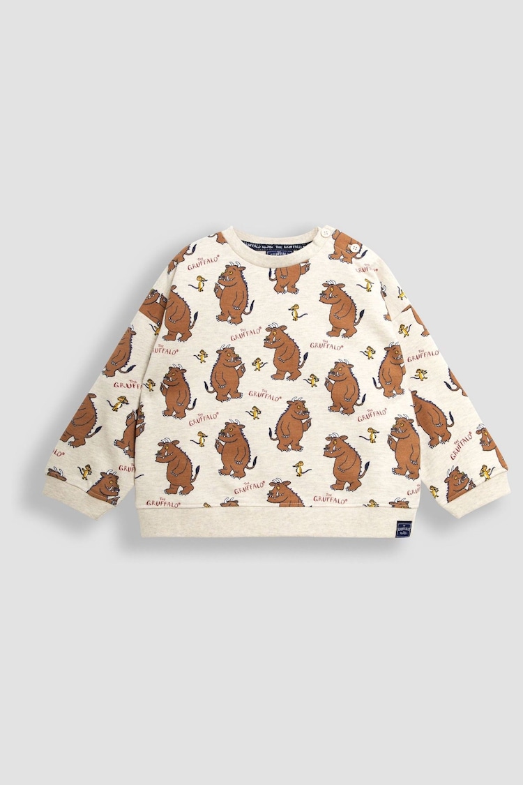 JoJo Maman Bébé Natural Gruffalo Print Sweatshirt and Joggers Set - Image 2 of 6