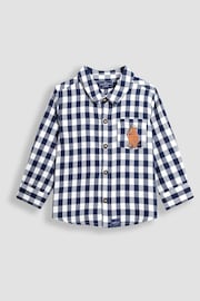 JoJo Maman Bébé Blue Gruffalo Gingham Shirt - Image 1 of 3