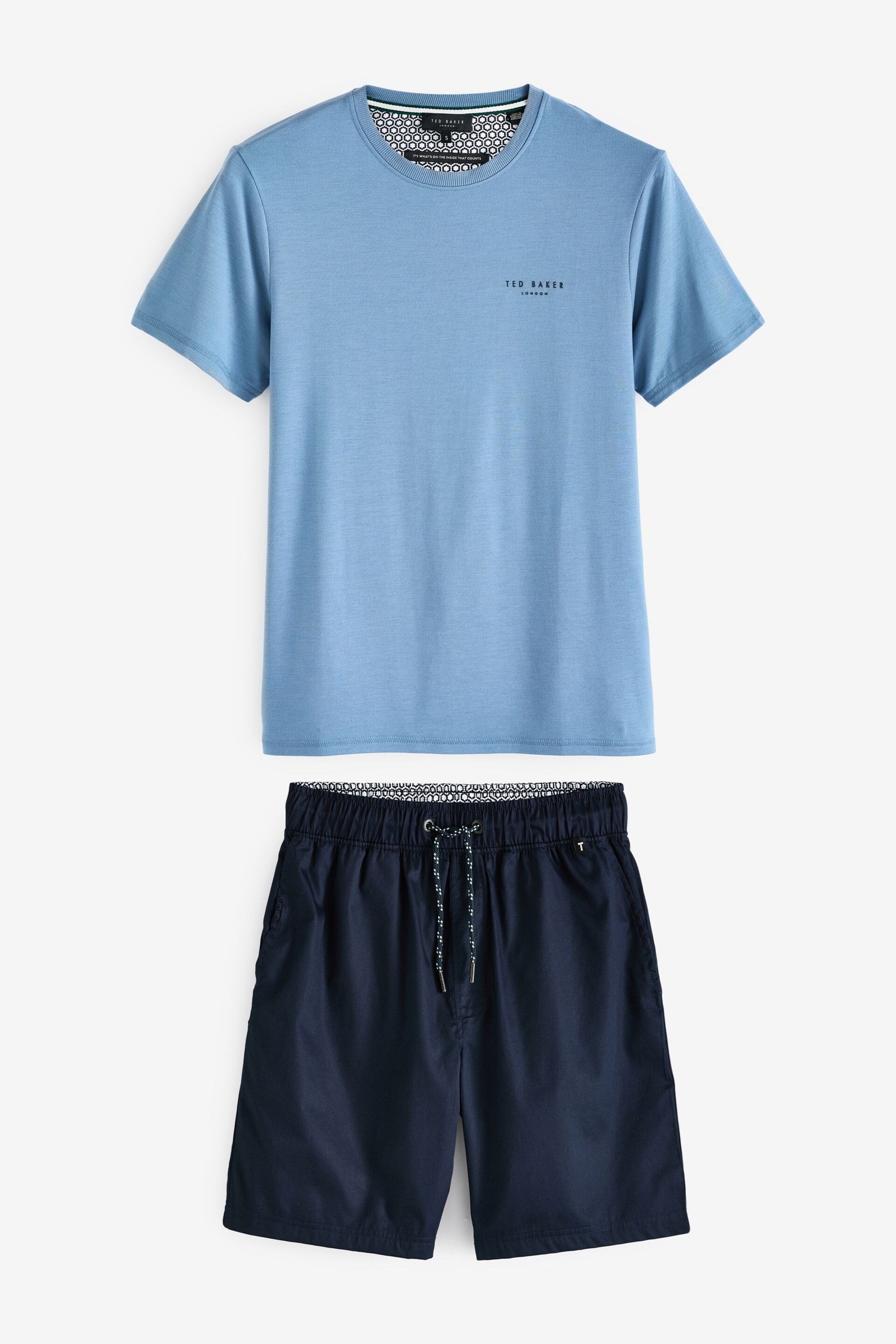 Ted Baker Blue T-Shirt and Shorts Set - Image 5 of 7