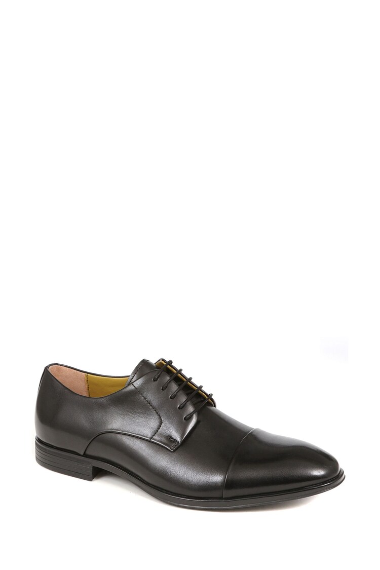 Jones Bootmaker Maidenhead Leather Derby Black Shoes - Image 2 of 5