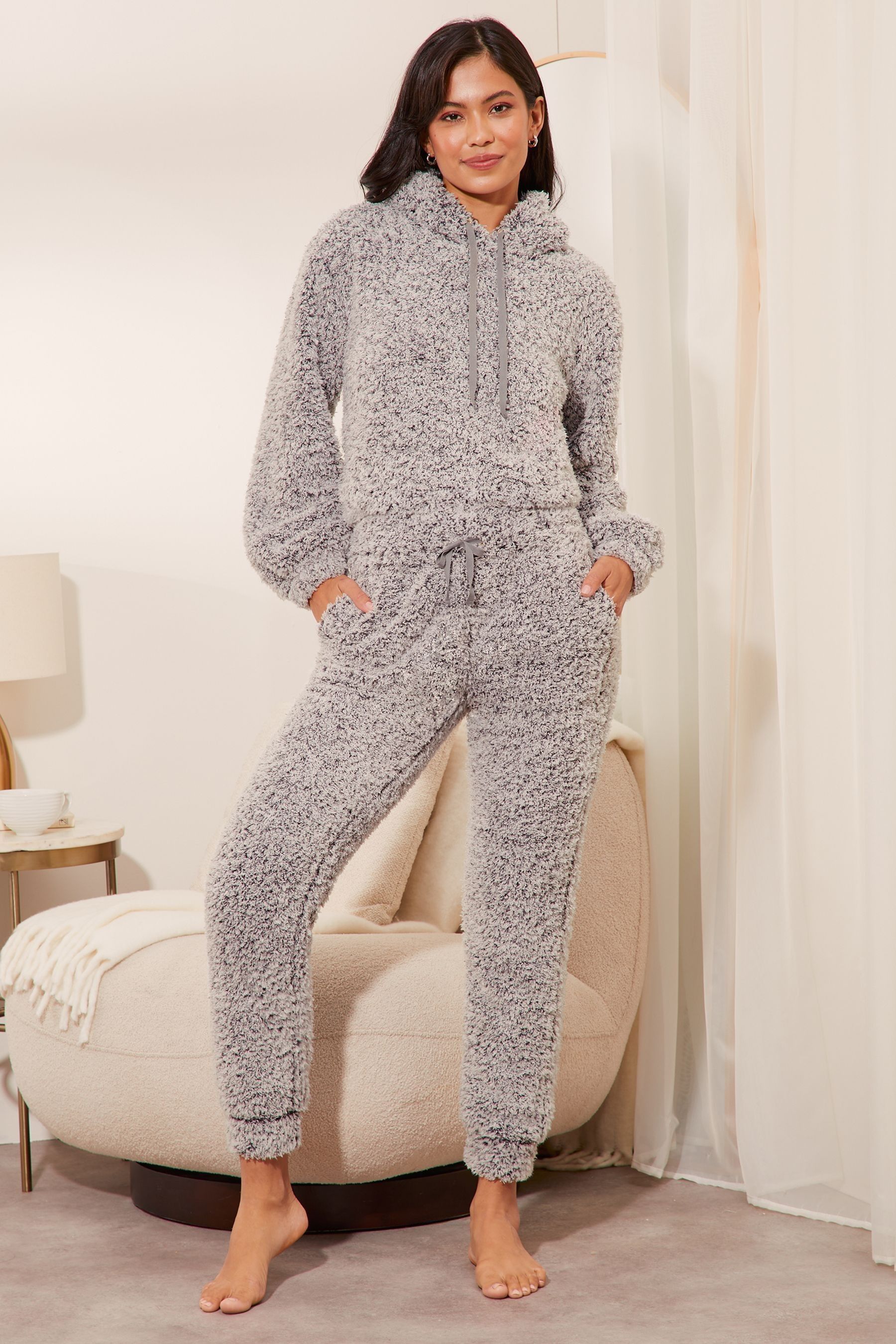 Lipsy Grey Cosy Loungewear Twosie Set