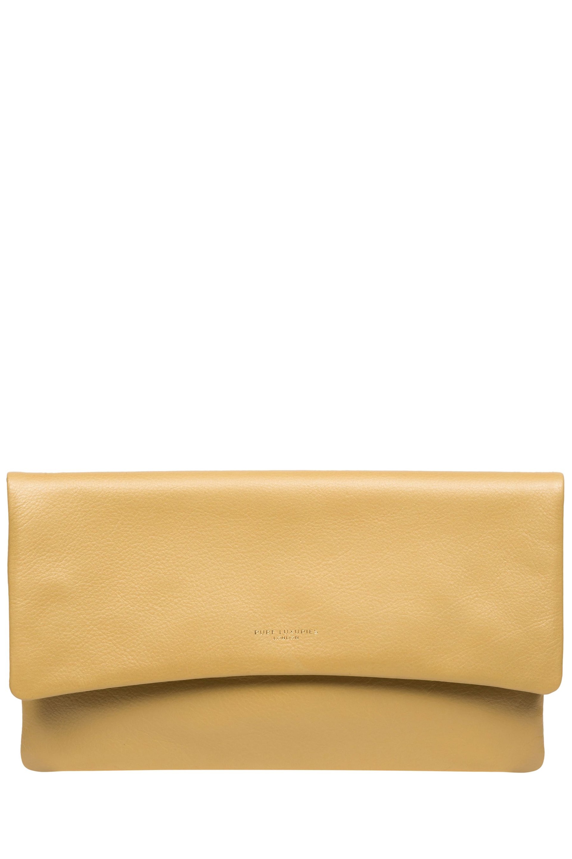 Pure Luxuries London Amelia Nappa Leather Clutch Bag - Image 1 of 6