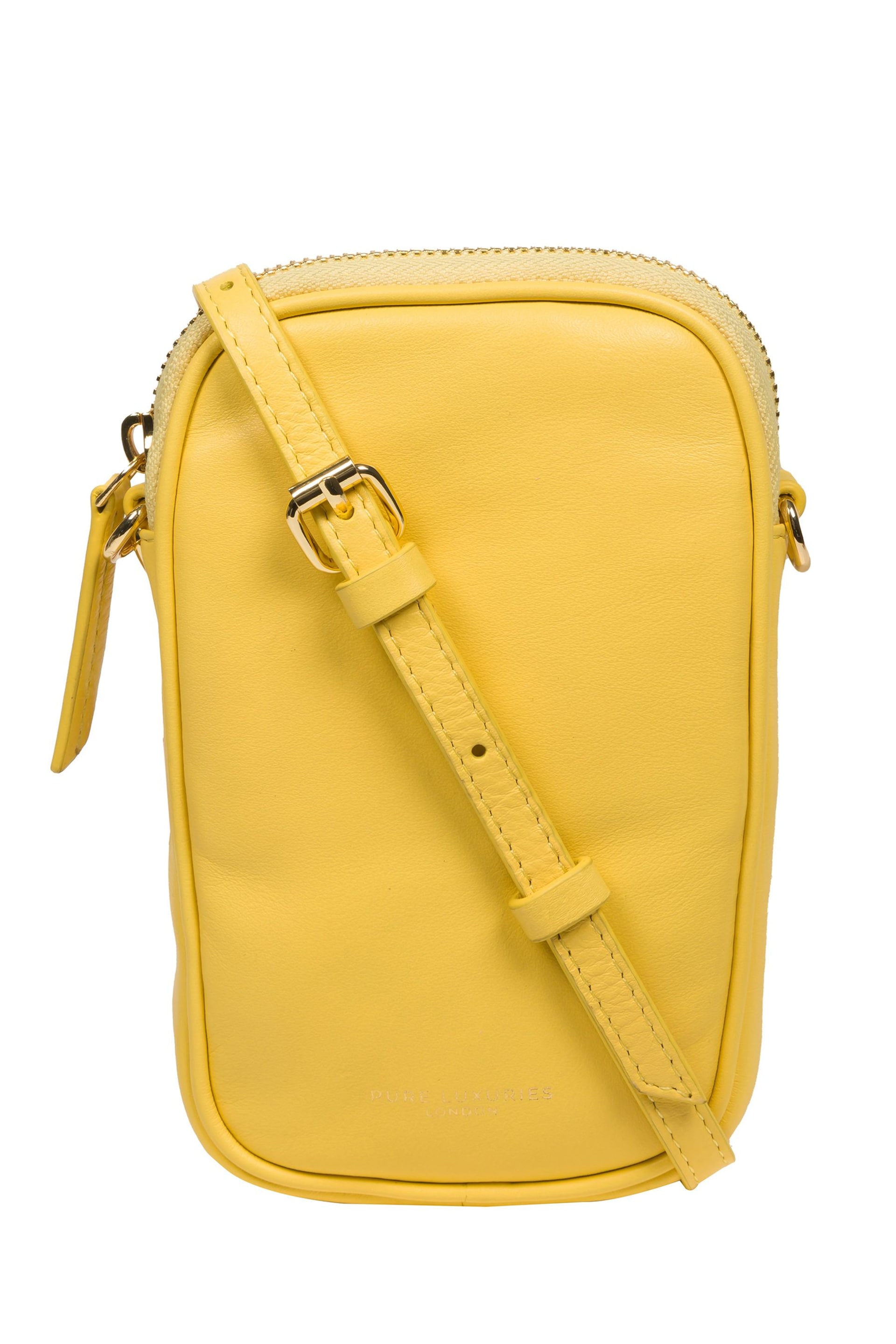 Pure Luxuries London Alaina Nappa Leather Cross-Body Phone Bag - Image 1 of 8