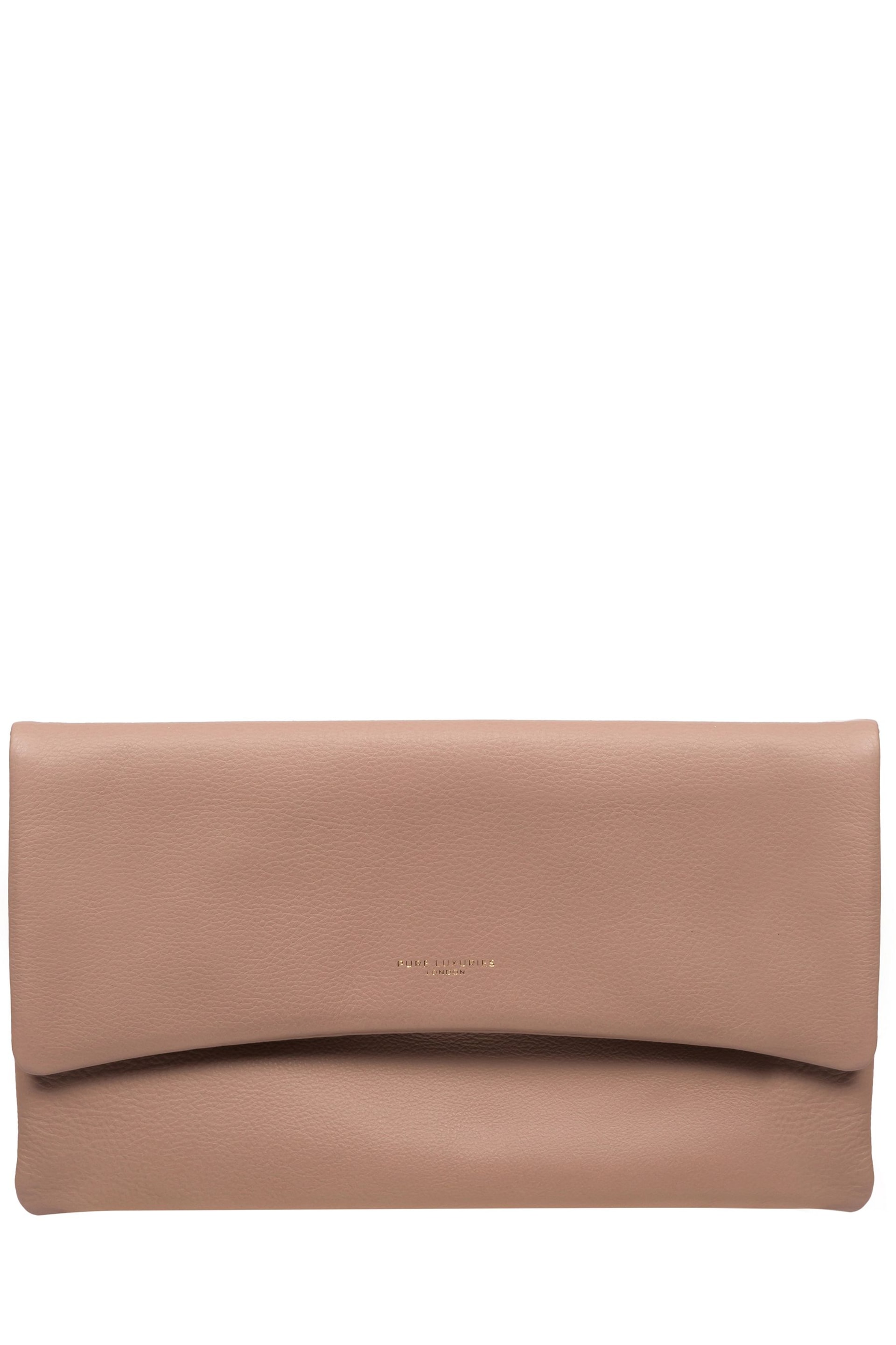 Pure Luxuries London Amelia Nappa Leather Clutch Bag - Image 1 of 5