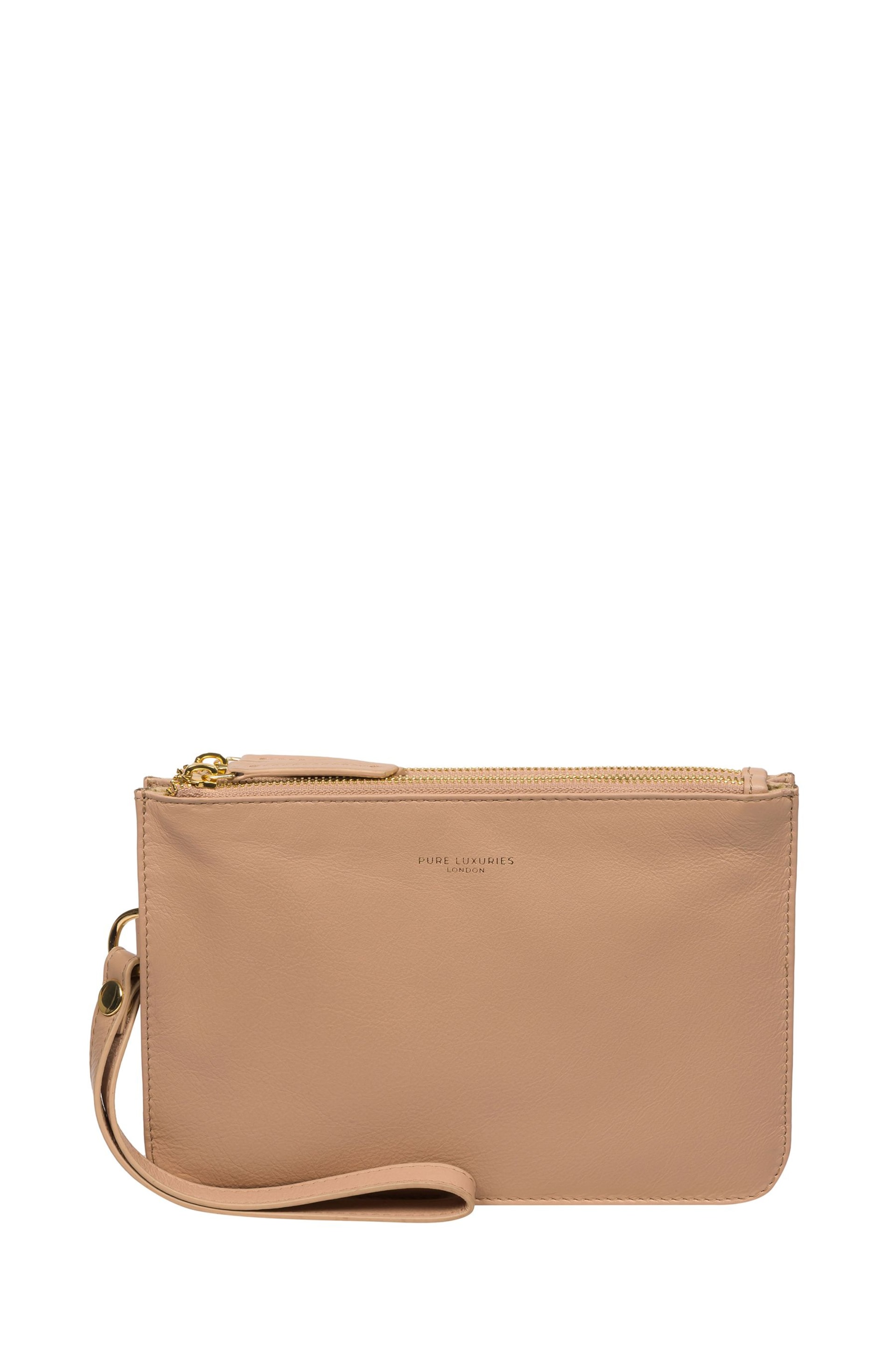 Pure Luxuries London Addison Nappa Leather Clutch Bag - Image 1 of 7