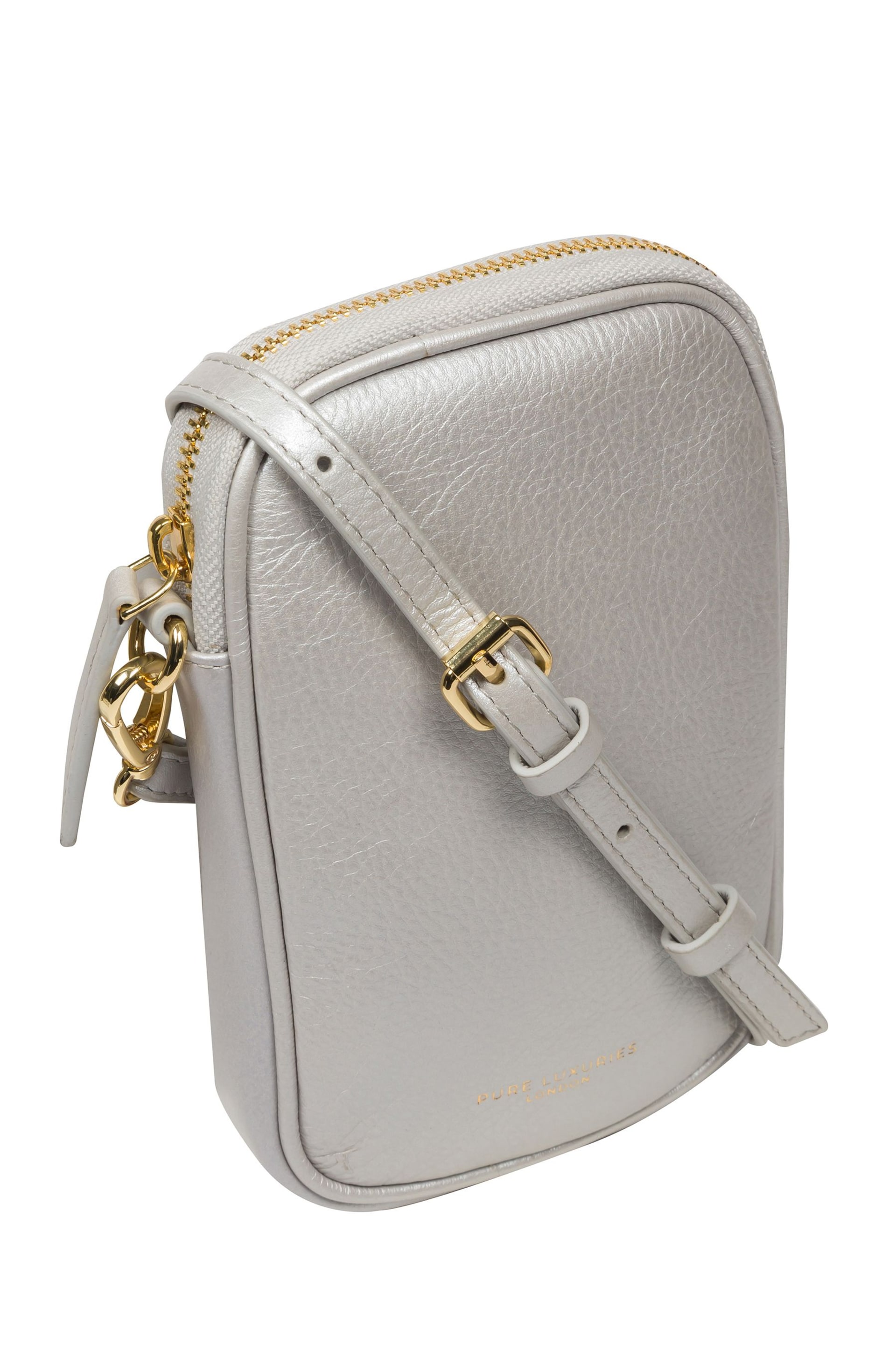Pure Luxuries London Alaina Nappa Leather Cross-Body Phone Bag - Image 7 of 8