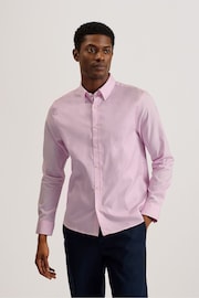 Ted Baker Pink Regular Allardo Premium Oxford Shirt - Image 1 of 6