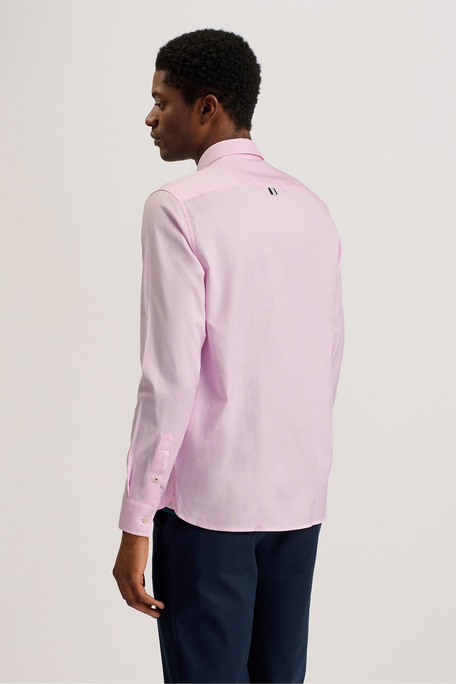 Ted Baker Pink Regular Allardo Premium Oxford Shirt - Image 5 of 6