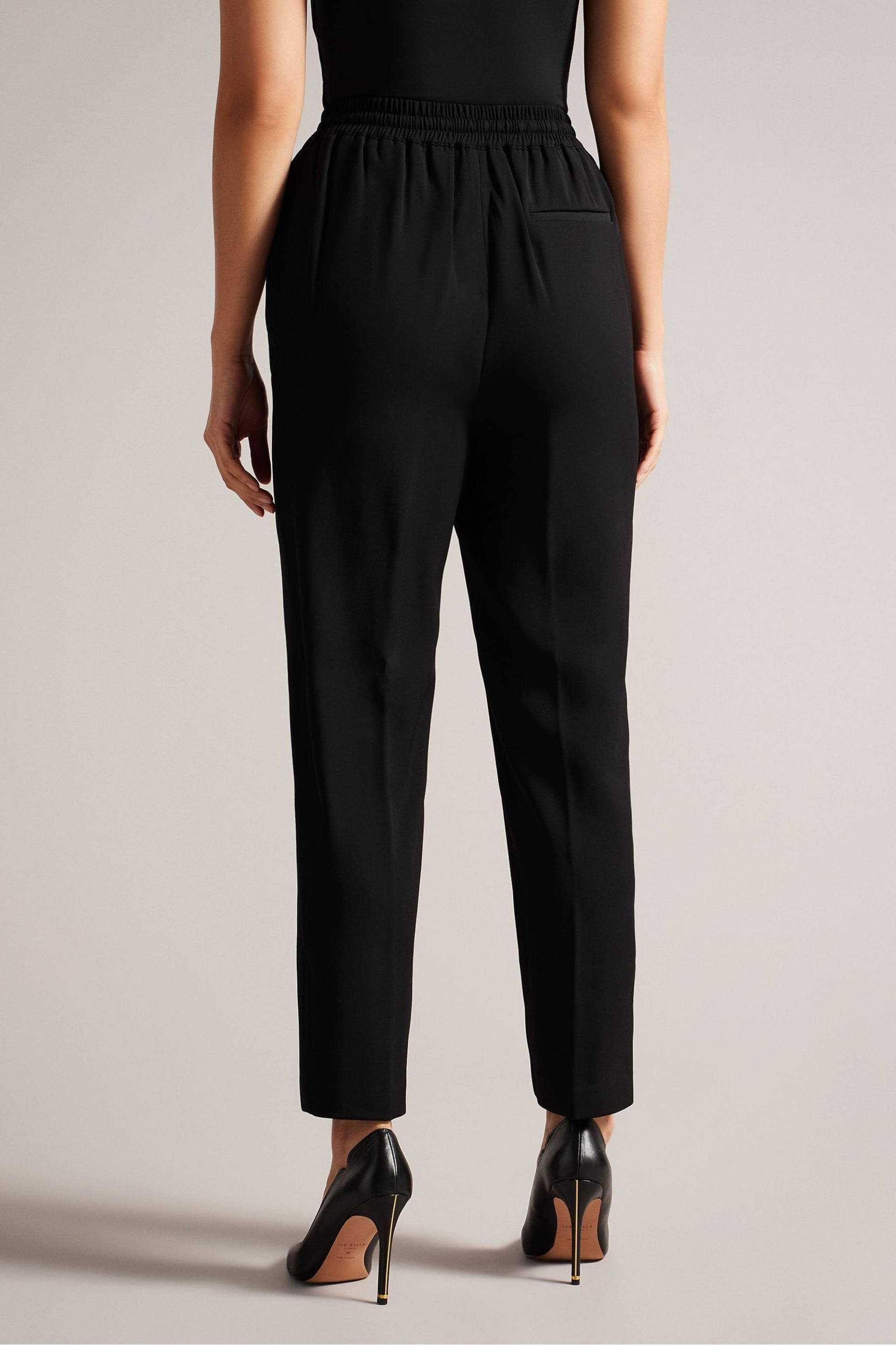 Ted Baker Black Slim Laurai Cut Ankle Length Joggers - Image 3 of 5
