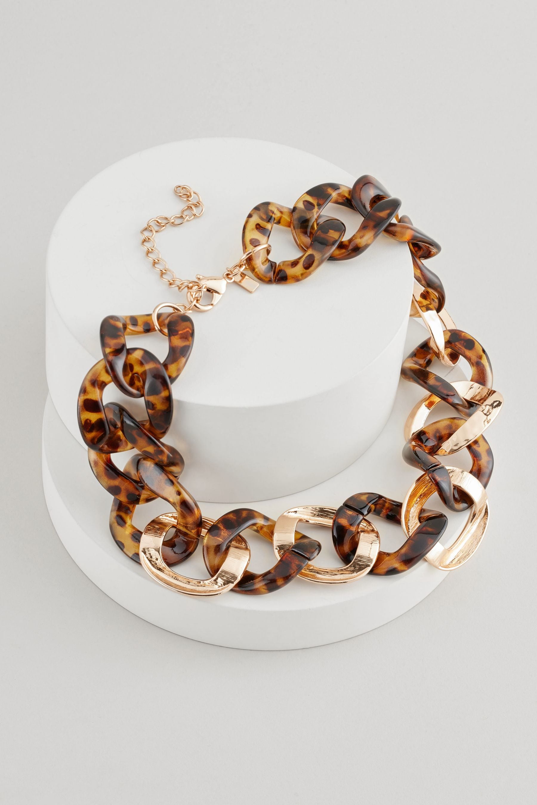 Buy Tortoiseshell Chunky Chain Necklace Made With Recycled Zinc from Next Austria