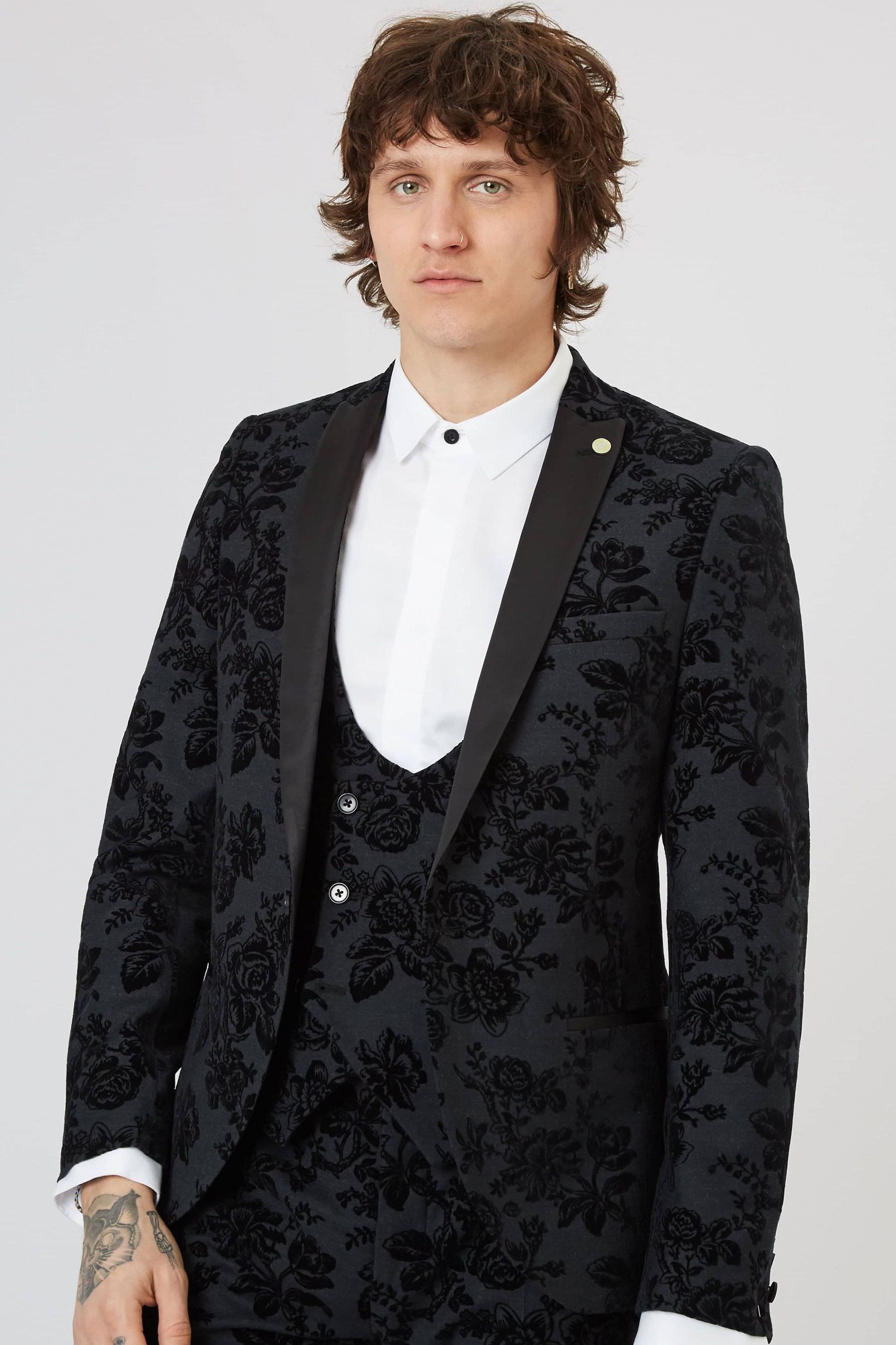 Floral tuxedo jacket outlet