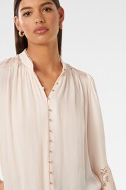 Forever New Cream Annalise Lace Sleeves Blouse - Image 2 of 5