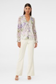 Forever New White Phoenix Frill Neck Blouse - Image 5 of 5