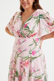 Scarlett & Jo Pink Isabelle Angel Sleeve Maxi Dress - Image 3 of 5