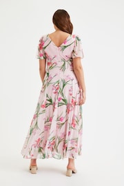 Scarlett & Jo Pink Isabelle Angel Sleeve Maxi Dress - Image 5 of 5