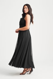 Scarlett & Jo Black Nancy Marilyn Mesh Maxi Dress - Image 3 of 4