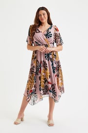 Scarlett & Jo Pink Multi Tropical Julie Hanky Hem Dress - Image 1 of 5