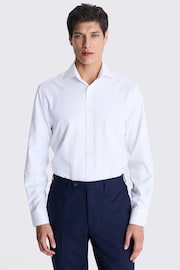 MOSS Regular Fit Dobby White Shirt - Image 1 of 3