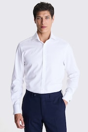 MOSS White Tailored Fit Dobby Shirt - Image 1 of 3