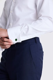 MOSS Tailored Fit Dobby White Shirt - Image 2 of 3